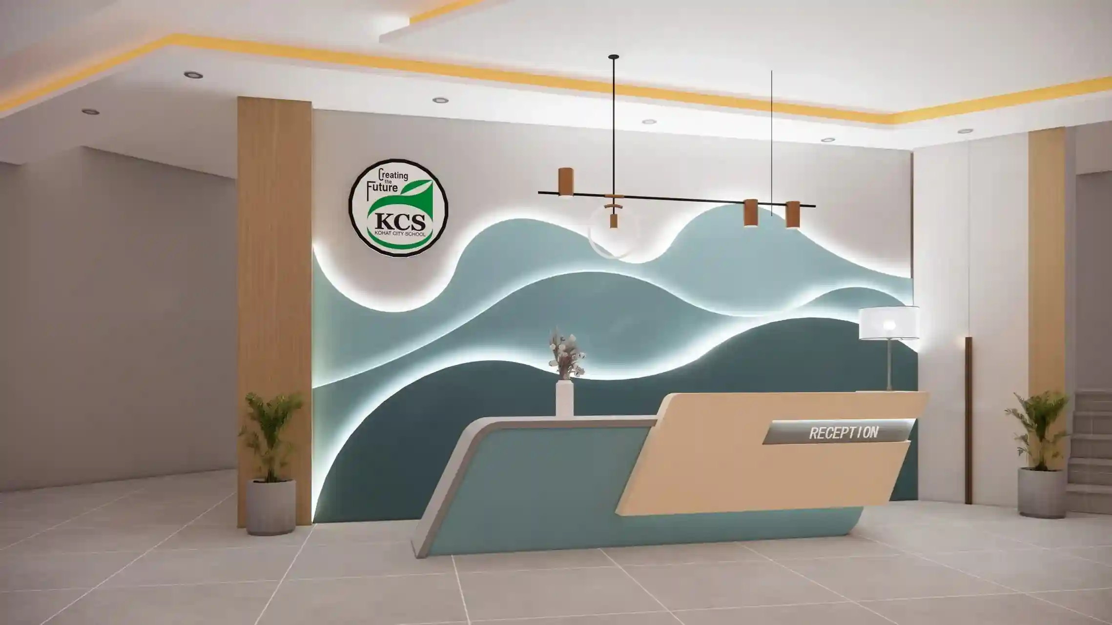 Office detail in Kohat City School project